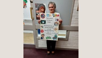Flu fighting support from Resident at Coventry care home